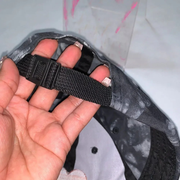 Sally Hansen Rainbow Pride Unisex Embroidered Black Gray Tie Dye Hat Ball Cap - Picture 3 of 6